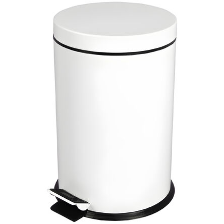 Faneco 12-liter trash can, white steel