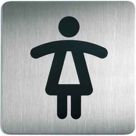 Oznaczenie toalet metalowe kwadratowe - WC DAMSKI