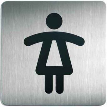 Marking square metal toilets - toilet WOMEN