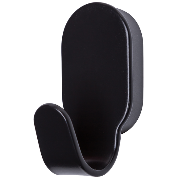 Pojedynczy czarny wieszak umywalkowy do ręczników do suszenia rąk