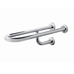 Left grab bar for washbasin ⌀ 32 mm, 55 cm Bisk, polished stainless steel