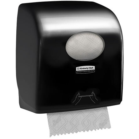 Dispensador de toallas de papel en rollo Kimberly Clark AQUARIUS de plástico negro