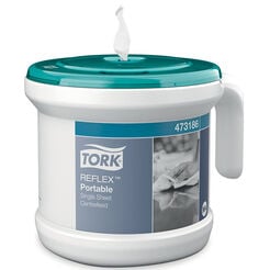 Prenosný dávkovač papierových utierok Tork Reflex, bielo-turquoise ABS