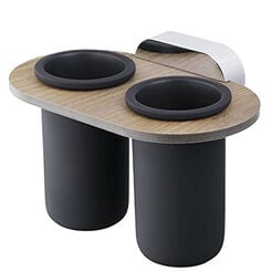 Dvojitý kúpeľňový pohár Bisk BERGEN znal + HPL materiál