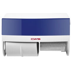 Držiak na toaletný papier 2 role CWS Hygiene, bielo-modrý ABS plast