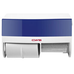 Toilettenpapierbehälter 2 Rollen CWS Boco Kunststoff weiß - marineblau