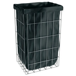 Müllkorb aus Drahtnetz, 47 Liter, mattes Stahl