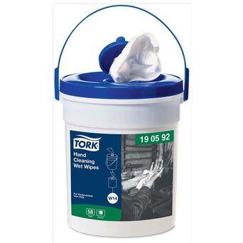 Wet wipe hand cleaning bucket Tork Premium White