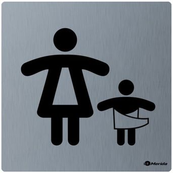 Stainless steel toilet sign MOTHER & CHILD