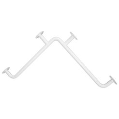 Shower grab bar for disabled white steel 700 x 700 mm