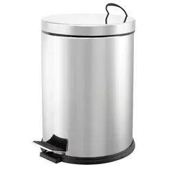 Trash bin 12 L Sanitario, polished steel
