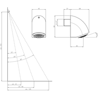 Głowica natryskowa wandaloodporna z regulacją nachylenia