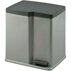 Cubo de basura de 21 litros Curver DUO de plástico gris