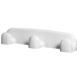 Triple towel rack Bisk OCEANIC, white plastic