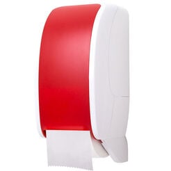 Držiak na toaletný papier 2 role JM-Metzger COSMOS Automatic, červený ABS plast
