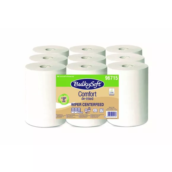 Papierhandtuch in der zentralen MIDI-Spenderrolle Bulkysoft 2-lagig 60 m 9 Stück