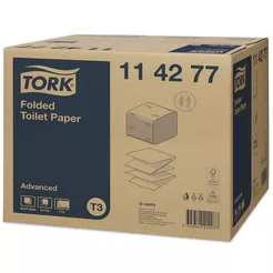 Toaletný papier v skladke Tork 2 vrstvy 9072 listkov biela makulatura a celulóza