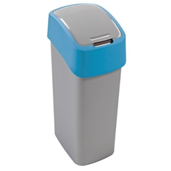 Cubo de reciclaje de 25 litros Curver FLIP BIN de plástico azul
