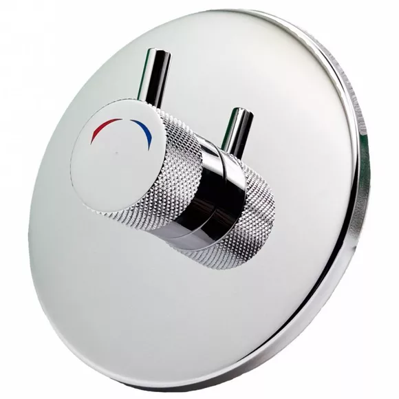 Časový sprchový bateriový ventil pod omítkou s ručním míchadlem, připojení 2 x 1/2 na studenou a teplou vodu.