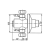 Zawór do pisuarów czasowy -rysunek