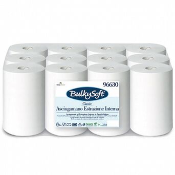 Papírový ručník v roli Bulkysoft Classic 12 ks. 1 vrstva 120 m bílá celulóza