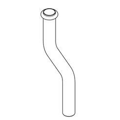 Pipe bent for Franke 40 mm urinal flush