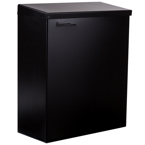 Podwieszany czarny stalowy kosz łazienkowy na odpady higieniczne