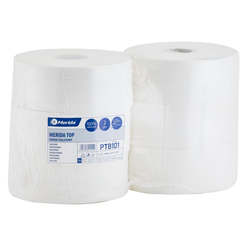 Toaletný papier Merida Top 6 roliek 2 vrstvy 245 m priemer 23 cm biely celulóza