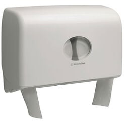 Držiak na toaletný papier 2 role Kimberly Clark v role Mini Jumbo AQUARIUS, biele plastové ABS