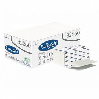 Toalla de papel en paquete M Bulkysoft Premium de 3 capas, 2500 unidades, celulosa blanca