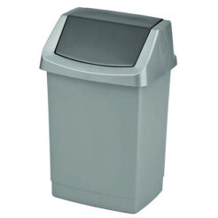 Koš na odpadky 50 litrů Curver CLICK-IT plastový stříbrno-grafitový