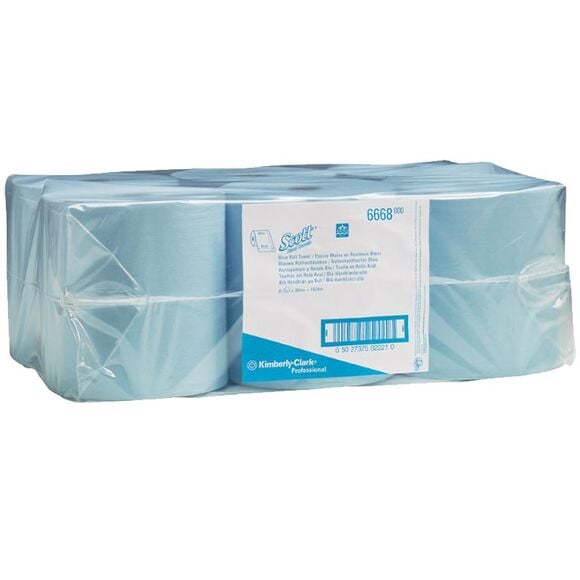 Kimberly Clark SCOTT paper towel roll 6 pcs 1 layer 304 m recycled blue