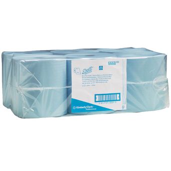 Toalla de papel en rollo Kimberly Clark SCOTT 6 unidades. 1 capa 304 m papel reciclado azul