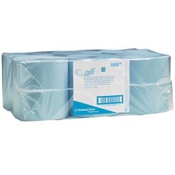 Papierhandtuchrolle Kimberly Clark SCOTT 6 Stück 1-lagig 304 m Altpapier blau