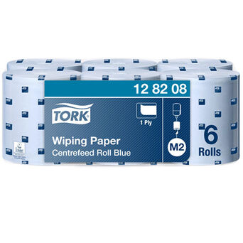 Paños de papel para suciedad ligera Tork 6 unidades 1 capa 320 m papel reciclado azul