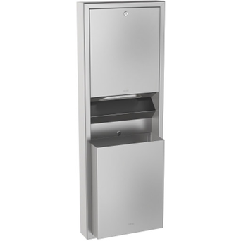 Kit Recessed paper towel dispenser + waste container STRATOS  