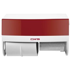 Držiak na toaletný papier 2 role CWS Hygiene, červený ABS plast