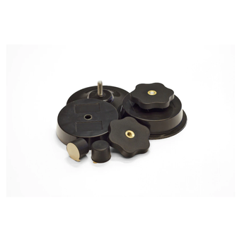 Set of suction cups for mounting Tork Performance W4 dispensers in black.