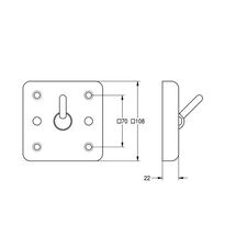 Wieszak wandaloodporny HEAVY DUTY Franke stal szlachetna matowa