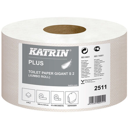 Papier toaletowy Katrin Plus Gigant Toilet S2 12 szt. 2 warstwy 100 m biały celuloza