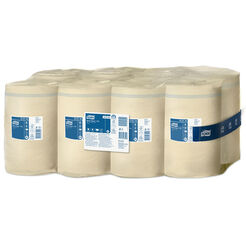 Papierhandtuch in einer Minirolle, universal, Tork, 11 Stück, 1-lagig, 115 m, gelbes Altpapier