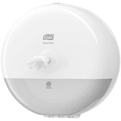 Mini rolka na toaletný papier Tork, biele ABS plast