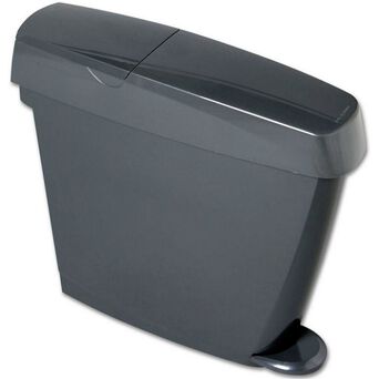 Cubo de basura para desechos higiénicos de 20 litros P+L Systems plástico gris