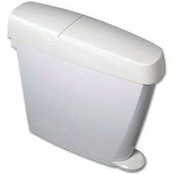 Cubo de basura para desechos higiénicos de 15 litros P+L Systems plástico blanco