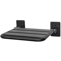 Silla de ducha abatible Faneco acero color negro