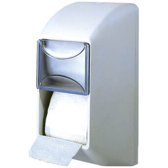 Contenedor de papel higiénico 2 rollos Faneco plástico blanco