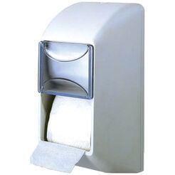 Dispensador de papel higiénico de 2 rollos Sanitario, plástico ABS blanco