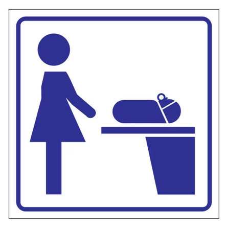 Oznaczenie toalet foliowe samoprzylepne - Przewijak
