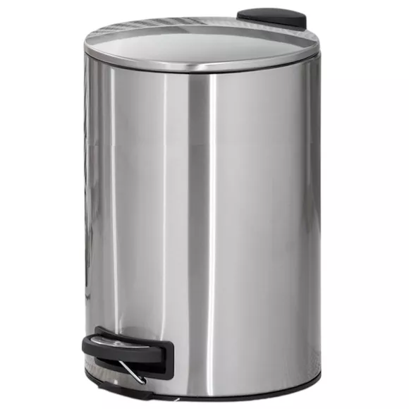 Sanitario 5-liter pedal bin, polished stainless steel