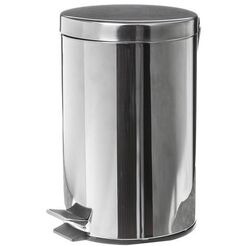 Trash bin 20l steel chromed